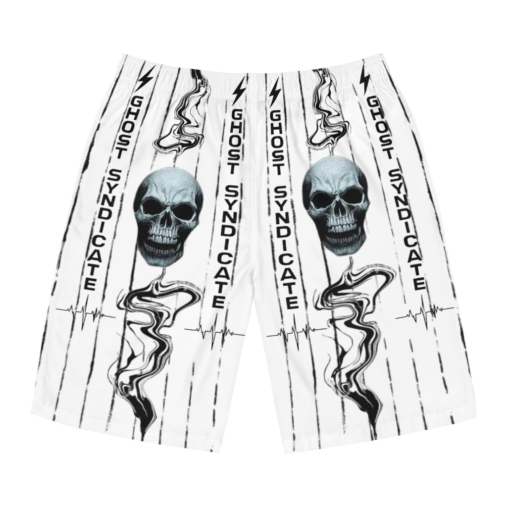 Skull Stripe Board Shorts — Ghost Syndicate